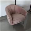 Image 1 : CHAIR,  SALMON VELVET