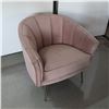 Image 1 : CHAIR,  SALMON VELVET