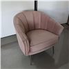Image 1 : CHAIR,  SALMON VELVET