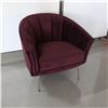 Image 1 : CHAIR, PURPLE VELVET