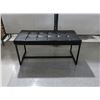 Image 1 : BENCH 39" X 18" X 19" BLACK, METAL BASE