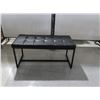 Image 1 : BENCH 39" X 18" X 19" BLACK, METAL BASE