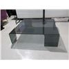 Image 1 : GLASS COFFEE TABLE 44" X 44" X 13"