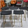 Image 3 : LOT: 5 STOOLS, METAL BASE 30" H.