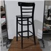 Image 2 : LOT: 9 BLACK WOOD BAR CHAIR