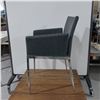 Image 2 : LOT: 3 GREY FABRIC CHAIR, CHROME BASE