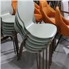 Image 3 : LOT: 6 CHAIRS, WOOD, METAL BASE