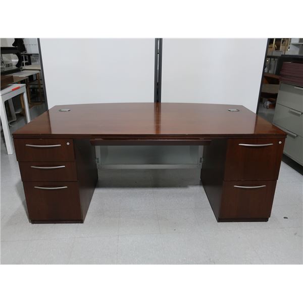WOOD DESK 72" X 42" X 28.5"