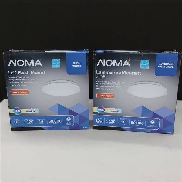 LOT: 2 NOMA LED FLUSH MOUNT LIGHT 10 