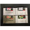 Image 1 : SUPER NINTENDO VIDEO GAME LOT (NHLPA HOCKEY, NBA LIVE 95, SUPER BASES LOADED & KEN GRIFFEY JR MLB)