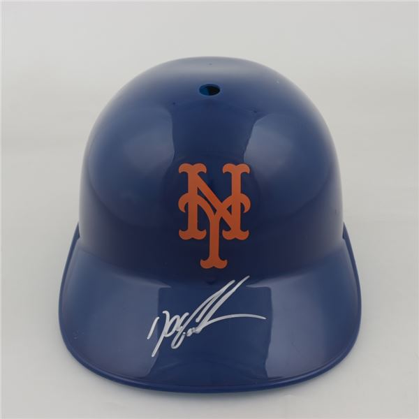 DWIGHT  DOC  GOODEN SIGNED METS SOUVENIR BATTING HELMET (SCHWARTZ COA)