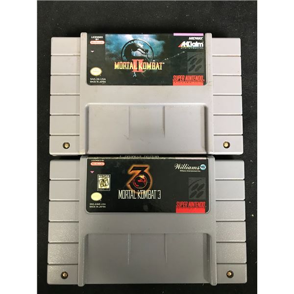 MORTAL KOMBAT SUPER NINTENDO VIDEO GAME LOT