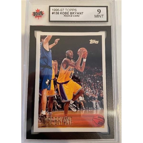 1996-97 TOPPS #138 KOBE BRYANT Rookie Card (9 MINT)