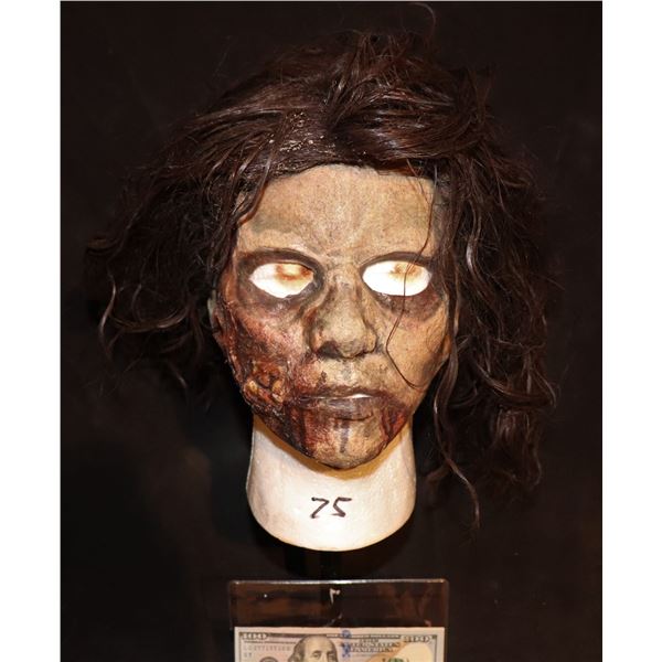 ARMY OF THE DEAD SCREEN USED FULL HEAD LATEX FACE MASK WITH HAIR C