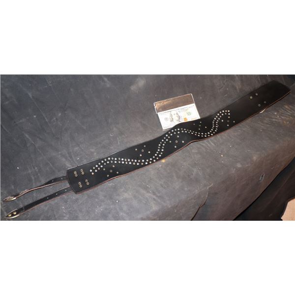 HERCULES XENA LEATHER STUDDED BELT SCREEN USED D