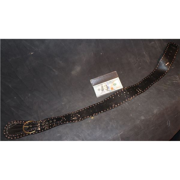 HERCULES XENA LEATHER STUDDED BELT SCREEN USED E