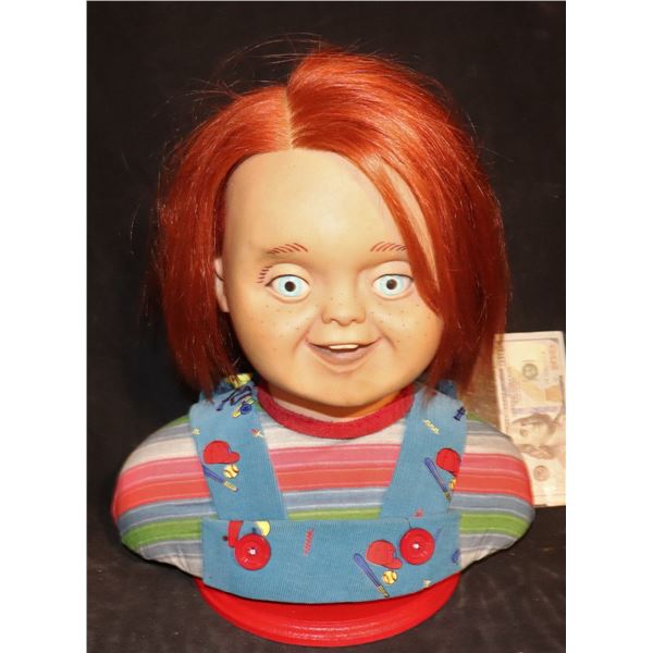 CURSE OF CHUCKY SCREEN USED GOOD GUY HEAD ON DISPLAY BUST