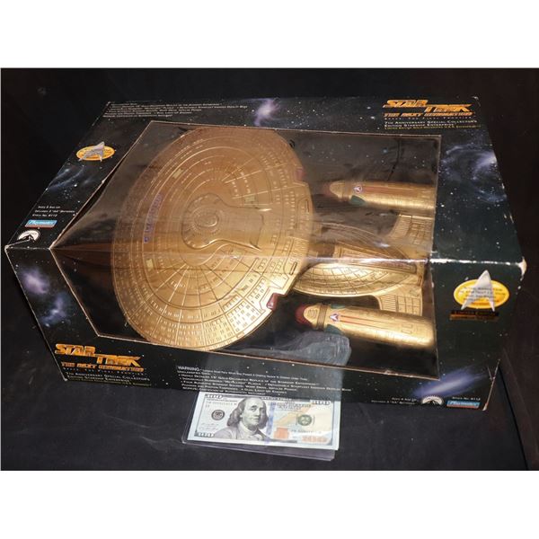STAR TREK TNG GOLD ENTERPRISE MODEL TOY STILL SEALED IN BOX