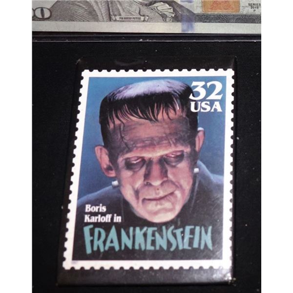 ZZ-CLEARANCE STAMP FRANKENSTEIN VINTAGE FRIDGE MAGNET