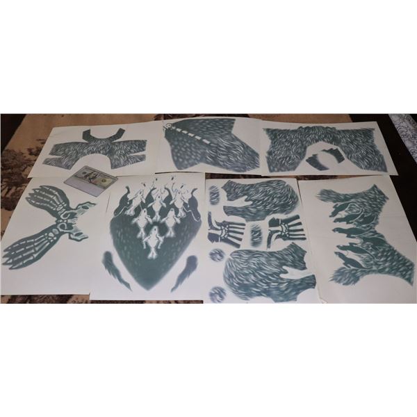 AMERICAN HORROR STORY FREAK SHOW PAUL THE ILLUSTRATED SEAL TATTOO LOT 2
