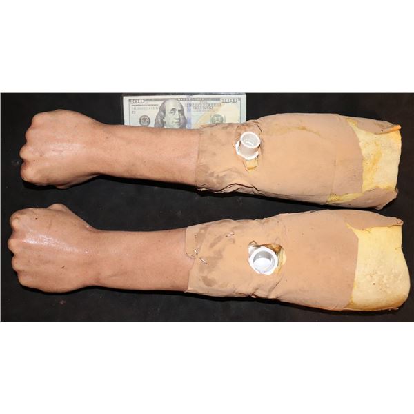 SILICONE HANDS MATCHED PAIR OF WHITE FISTED MAN