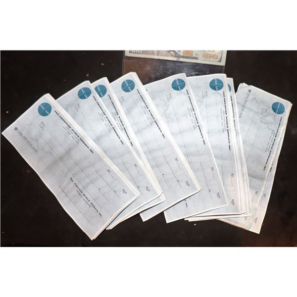 CATCH ME IF YOU FORGED CAN PAN AM CHECKS LOT OF 42 PRODUCTION MADE