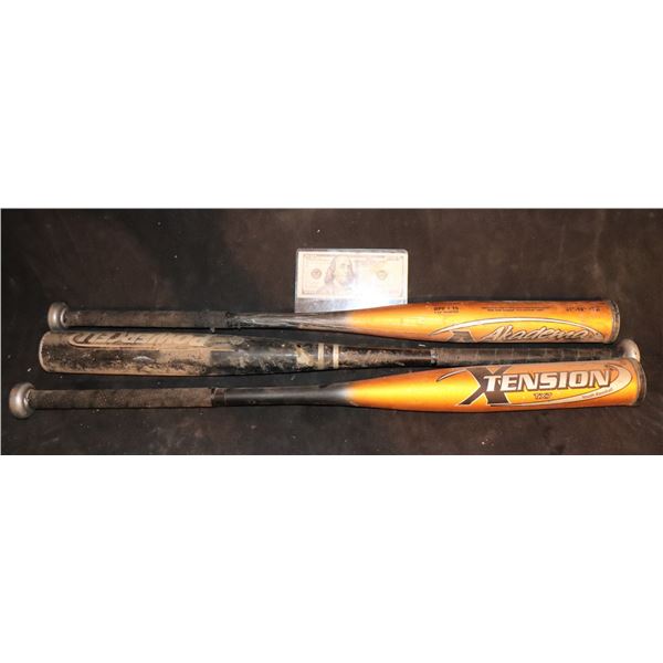 THE BENCH WARMERS F/X BATS LOT OF 3 SCREEN MATCHED