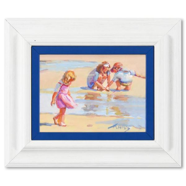 Lucelle Raad, "Passing By" Framed Original Acrylic Painting on Canvas, Hand Signed with Letter of Au