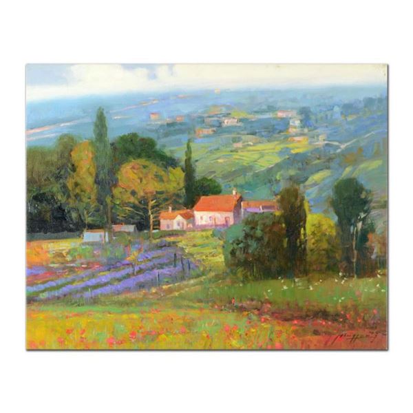 Ming Feng, "Approaching Haze" Original Oil Painting on Canvas, Hand Signed with Letter of Authentici