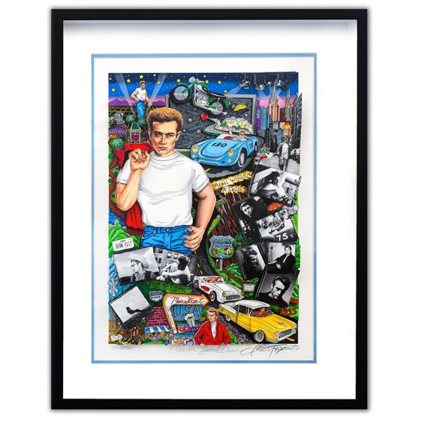 Charles Fazzino- 3D Construction Silkscreen Serigraph "Forever James Dean"