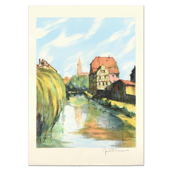 Laurant, "Village Breton" Limited Edition Lithograph, Numbered and Hand Signed.