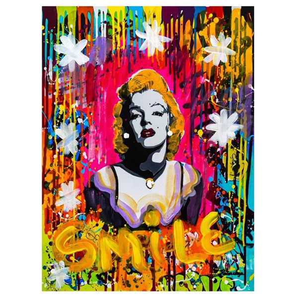 Nastya Rovenskaya- Mixed Media "Pink Marilyn"