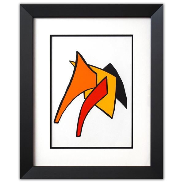 Alexander Calder- Lithograph "DLM141 - Lune jaune et porc qui pique"