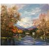 Image 1 : Zina Roitman- Original Oil on Canvas "Lake in Summer"