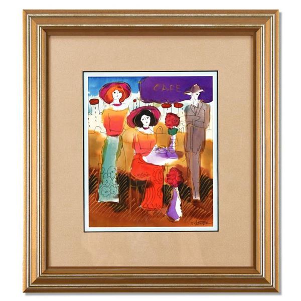 Moshe Leider, Framed Original Mixed Media Watercolor Painting, Hand Signed with Letter of Authentici