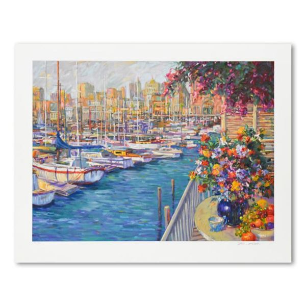 Henri Plisson, "Mediterranean Sunrise" Limited Edition Serigraph, Numbered and Hand Signed with Lett