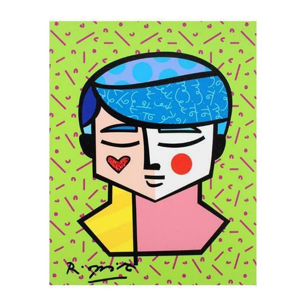 Romero Britto "Grant" Hand Signed Limited Edition Giclee on Canvas; Authenticated