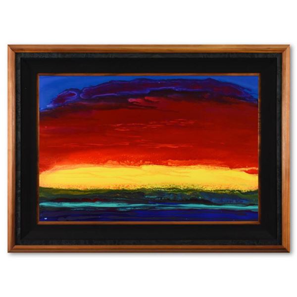 Wyland, "Lahaina Sunset" Framed Original Acrylic Painting on Board, Hand Signed with Letter of Authe