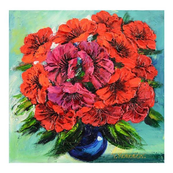 Yana Korobov, "Calmness" Original Acrylic Painting on Canvas, Hand Signed with Letter Authenticity.