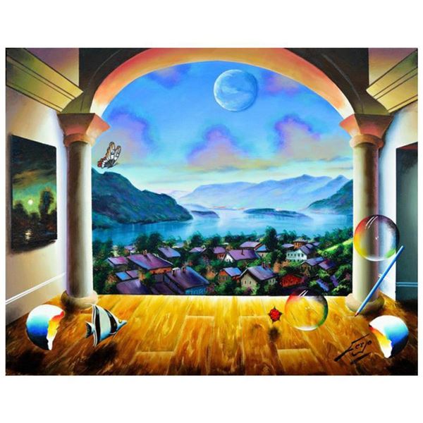 Ferjo, "Austrian Dream" Original Painting on Canvas, Hand Signed with Letter of Authenticity.