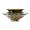 Image 1 : "Large Ikebana Flower Bowl" Hand-Blown Glass Bowl, Hand Signed by GartnerBlade Glass.