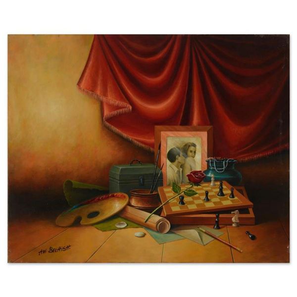 Avi Belaish, Original Acrylic Painting on Canvas, Hand Signed with Letter Authenticity.