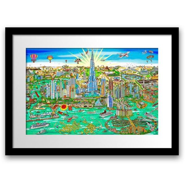 Charles Fazzino- 3D Construction Silkscreen Serigraph "THE WONDERS OF DUBAI"