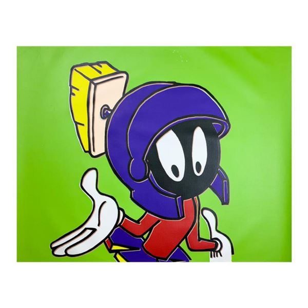 Steve Kaufman (1960-2010) "Marvin Martian" Hand Signed and Numbered Limited Edition Hand Pulled silk