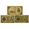 Image 1 : Bank of Japan. ND (1940-1946). Lot of 3 Issued Notes.