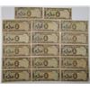 Image 1 : Japanese Government. 1942-1944. Lot of 48 Issued Notes.