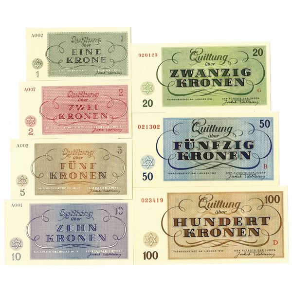 Theresienstadt Concentration Camp Currency Set, 1943