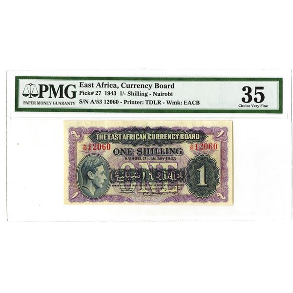 East African Currency Board. 1943. Issued Note.