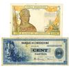 Image 1 : Banque de L'Indo-Chine, Pair of Issued Banknotes, 1945-1946