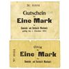 Image 1 : Gemeinde und Gutsbezirk Miechowitz. 1914. Lot of 2 Issued Emergency Notgeld Notes.